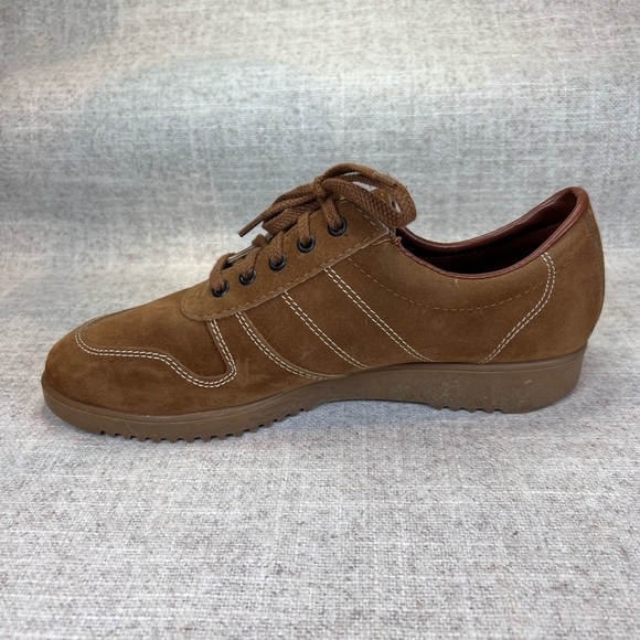 Suburbans vintage faux suede lace up shoes sneakers mens size 8 USA made retro - Picture 2 of 10
